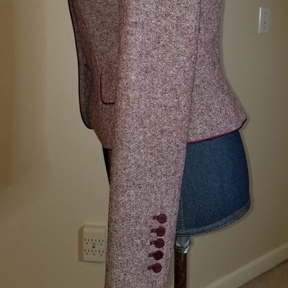 ✅#199 N W/O T Sm Halogen burgundy/off-white tweed - Picture 9 of 12